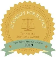 Tennessee Supreme Court - Pro Bono Service Award 2019 - Badge